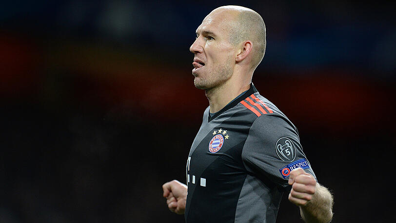 Arjen Robben spielt seit 2009 für den FC Bayern. Sein Vertrag läuft noch bis Sommer 2018.