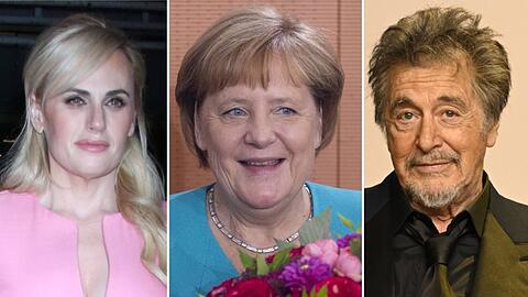 Rebel Wilson (l.), Angela Merkel und Al Pacino sind einige der bekannten Gesichter, die 2024 ihr Leben in Schriftform vorlegten.