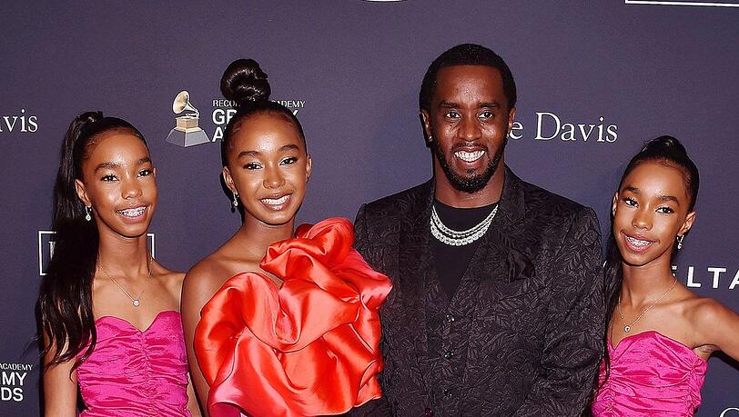 Sean Combs mit drei seiner Töchter im Jahr 2020. Sean Combs mit drei seiner Töchter im Jahr 2020.