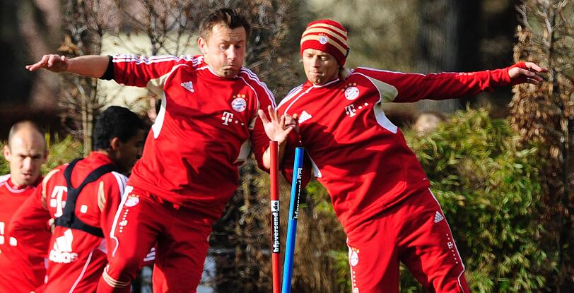Bilder vom Training an der Säbener: Bastian Schweinsteiger schwitzt fürs Comeback.