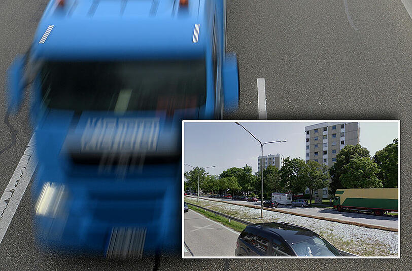 Eine 77-Jährige ist im Harthof von einem Lkw erfasst und getötet worden. Die Polizei sucht Zeugen.