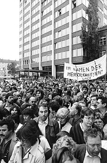 Protest in Giesing.