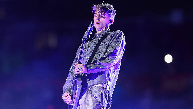 Rockte das Stadion in der Halbzeit: US-Star Machine Gun Kelly. Rockte das Stadion in der Halbzeit: US-Star Machine Gun Kelly.