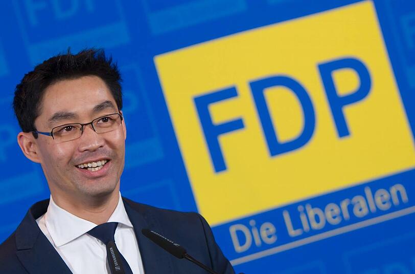 Endlich mal was zu lachen &ndash; auch wenn später die Regierungsbeteiligung futsch war: Philip Rösler gestern Abend in Berlin.