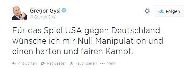 Deutschland und die USA dürften Gregor Gysi nicht entäuscht haben.