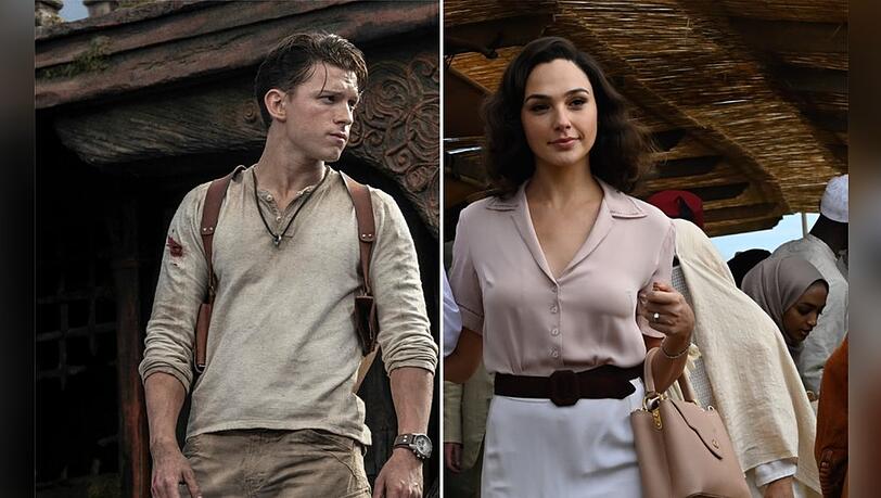 Auf der Jagd nach einem Schatz und auf der Jagd nach einem Mörder: Tom Holland in "Uncharted" sowie Gal Gadot in "Tod auf dem Nil". Auf der Jagd nach einem Schatz und auf der Jagd nach einem Mörder: Tom Holland in "Uncharted" sowie Gal Gadot in "Tod auf dem Nil".