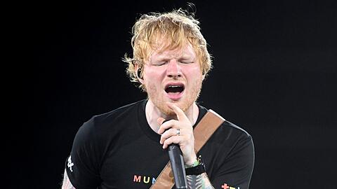 Ed Sheeran bei seinem Konzert in München am vergangenen Samstag.