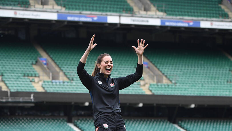 Dieser Termin im Twickenham Stadium schien Kate viel Spaß zu machen. Dieser Termin im Twickenham Stadium schien Kate viel Spaß zu machen.