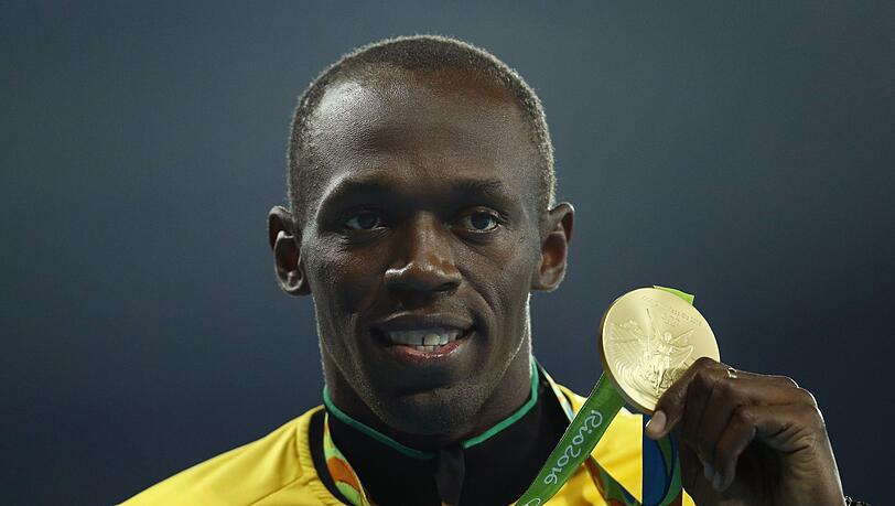 2016 gewann Usain Bolt in Rio de Janeiro Olympia-Gold über 100 Meter. 2016 gewann Usain Bolt in Rio de Janeiro Olympia-Gold über 100 Meter.