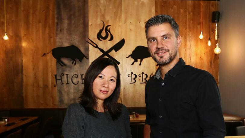 Mögen Fleisch: Hickory-Inhaberin Ngan Dannemann mit ihrem Geschäftsführer Robert Ilijevic.