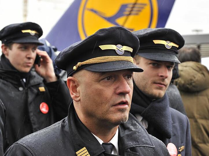 Sie streiken: Die Lufthansa-Piloten