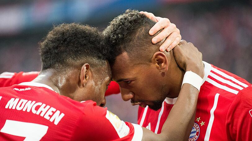 Sollen am Samstag gegen den VfL Wolfsburg wieder zur Verfügung stehen: Die Bayern-Stars Jérôme Boateng (l.) und David Alaba.