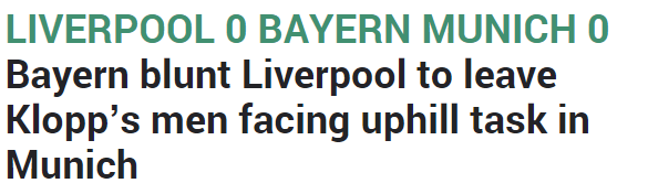 Ähnlich schreibt die englische "SUN": "Bayern stumpft Liverpool ab"