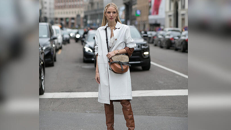 Leonie Hanne im Rahmen der Mailand Fashion Week 2019/2020.