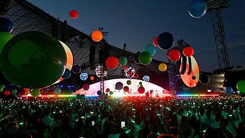 Alles so schön bunt hier: Coldplay im Olympiastadion.