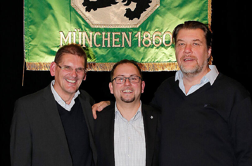 Zurückgetreten oder noch im Amt? Das ehemalige Löwen-Präsidium um (v.l.) Heinz Schmidt, Erik Altmann und Gerhard Mayrhofer. Schmidts Rücktritt war jedoch nicht rechtens.