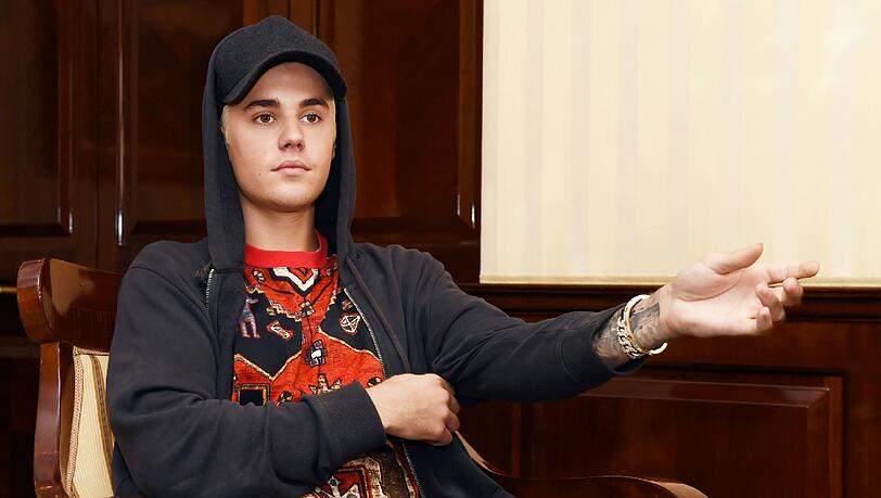 Justin Bieber bei einem Pressetermin in Berlin