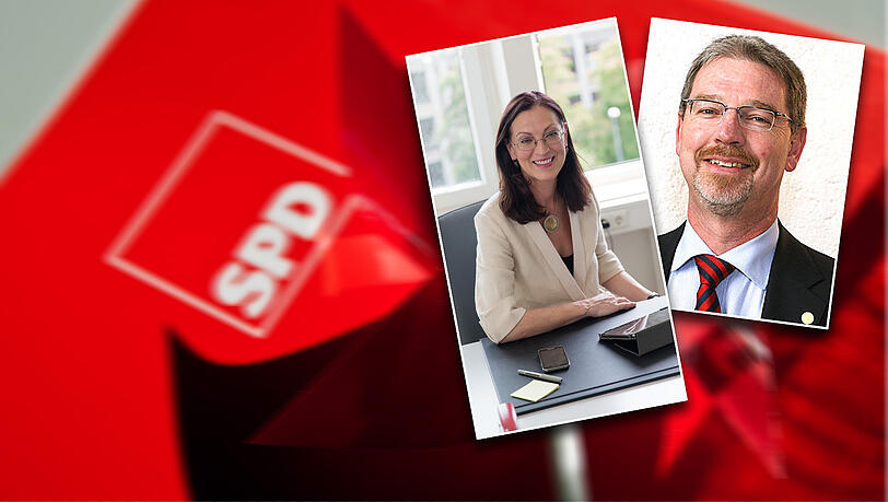 Parteichefin Claudia Tausend und Alexander Reissl: Trotz einiger Krisen ist die SPD aktuell recht entspannt.