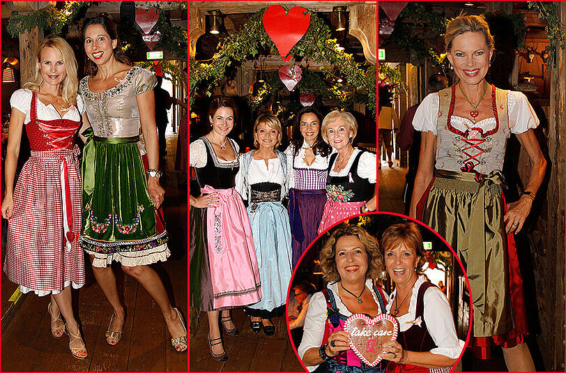 "Achtung Dekolleté"! Promi-Ladys wie Uschi Glas und Nina Ruge feiern im Käfer.