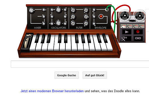 Das Google Doodle für Robert Moog: Den Synthesizer-Sound zum selber ausprobieren