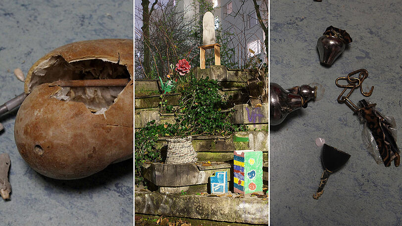 Unbekannte haben Teile des Skulpturengartens im Kunsttreff Quiddezentrum zerstört.