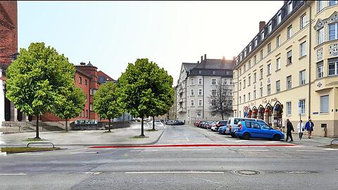 So könnte die Versailler Straße in Zukunft aussehen.