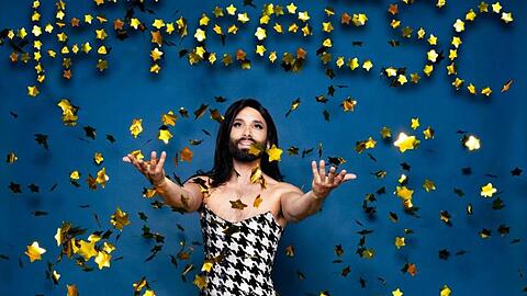 Conchita Wurst, Gewinnerin des Eurovision Song Contest 2014, freut sich auf das Wochenende.