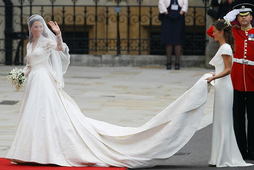 Ein Traum in weiß: Kates Hochzeitskleid.