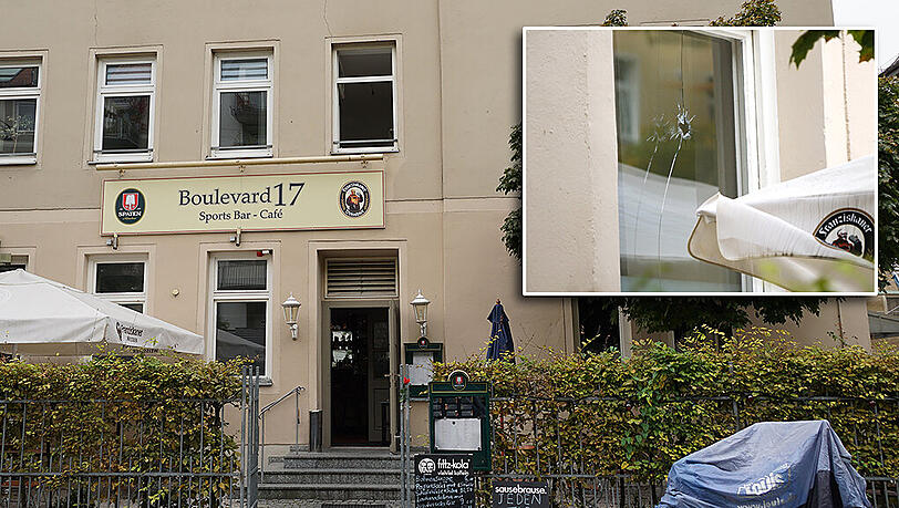 Die Sportsbar, auf die am Sonntag geschossen wurde. Die Sportsbar, auf die am Sonntag geschossen wurde.