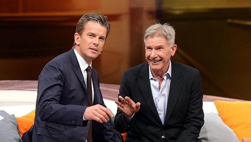 Markus Lanz (l.) mit Harrison Ford auf dem "Wetten, dass..?"-Sofa Markus Lanz (l.) mit Harrison Ford auf dem "Wetten, dass..?"-Sofa