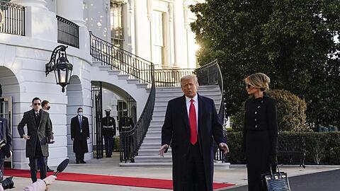Präsident Trump wird als erster Präsident seit Andrew Johnson im Jahr 1869 der Amtseinführung seines Nachfolgers vor dem Kapitol in Washington fernbleiben.