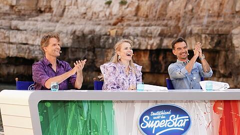 Die Neuen am Jurypult: Toby Gad (li.), Ilse DeLange und Florian Silbereisen.