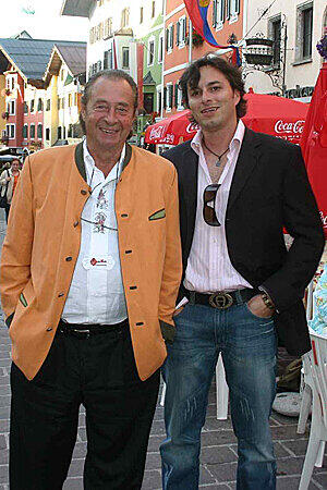 Monti Lüftner (l.) - auch in Kitzbühel ein gern gesehener Gast.