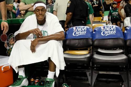 Enttäuschung pur: Rajon Rondo nach dem Aus der Boston Celtics in den NBA-Playoffs.