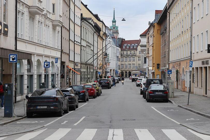 Blick in die Herzogspitalstraße - hinten liegt das Altheimer Eck.