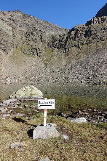 Auf dem Übergang zwischen der Hochstubaihütte zur Hildesheimer Hütte.