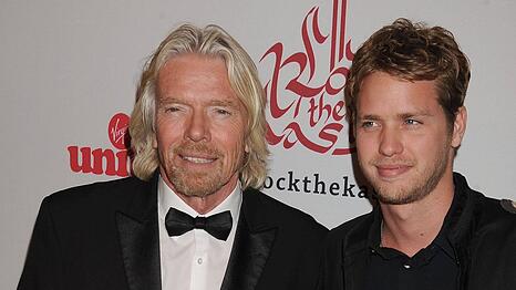 Richard Branson mit seinem Sohn Sam.