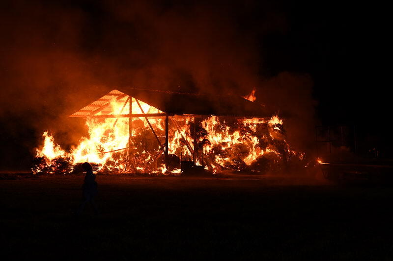 Bei dem Scheunenbrand in Grabenstätt wurde zum Glück niemand verletzt.