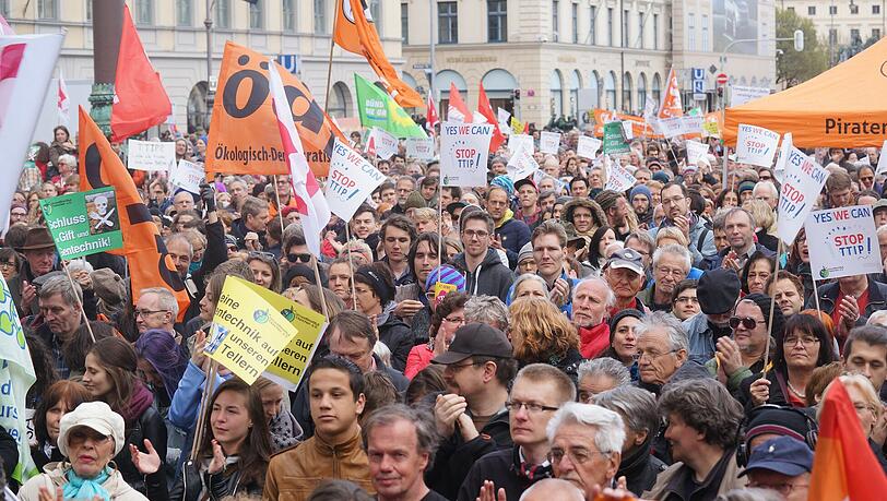 Bereits am Montag gingen G7-Gegner in München auf die Straße. Bereits am Montag gingen G7-Gegner in München auf die Straße.