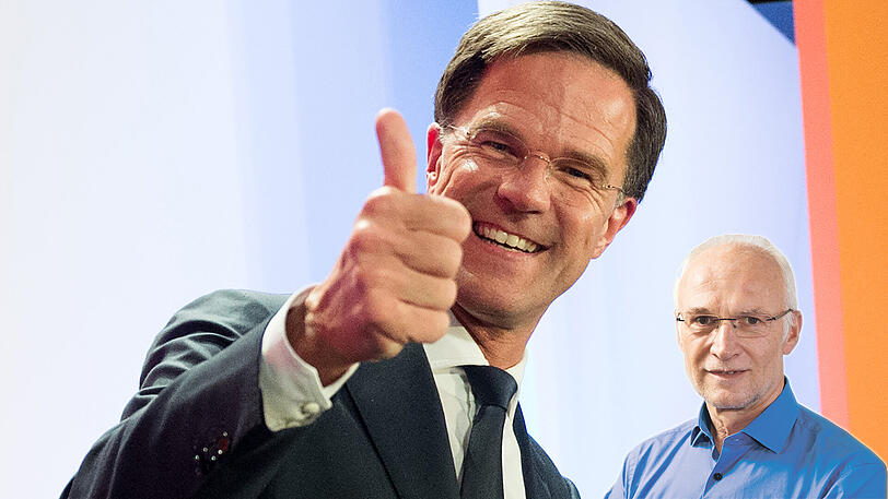 Gut gelaunt auf seiner Wahlparty: Mark Rutte.