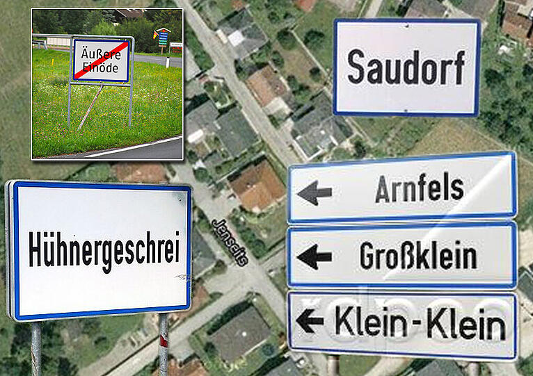 Afterbach bis Poppendorf: Österreichs lustigste Ortsnamen.