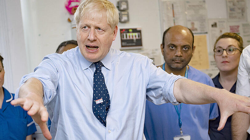 Boris Johnson bei einem Auftritt in Manchester