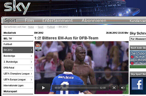 Die Kollegen von Sky berichten über das bittere Aus und haben ebenfalls Balotelli im Focus.