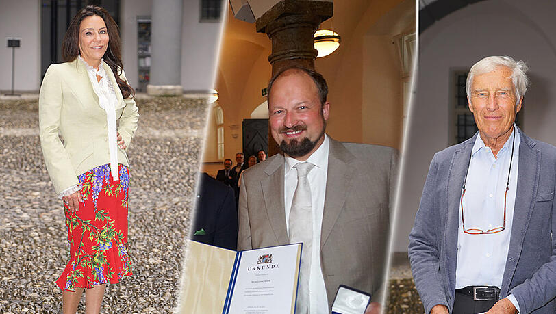 Die drei Münchner Preisträger: Catherinde Demeter, Gert Goergens und Lorenz Storch.