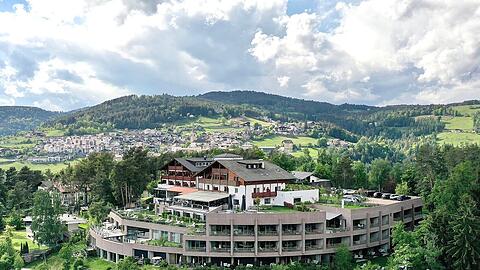 Das Hotel Belvedere, umgeben von einer unglaublichen Landschaft.