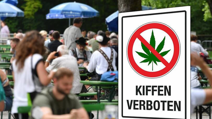 Kiffen verboten gilt in Münchens Biergärten. Aber wie teuer sollen Verstöße sein?