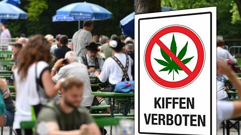 Kiffen verboten gilt in Münchens Biergärten. Aber wie teuer sollen Verstöße sein?