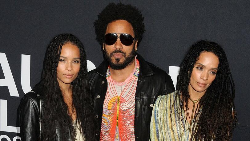 Zoë Kravitz mit ihrem Vater Lenny Kravitz und ihrer Mutter Lisa Bonet im Jahr 2016 bei einem Event von Saint Laurent in Hollywood.
