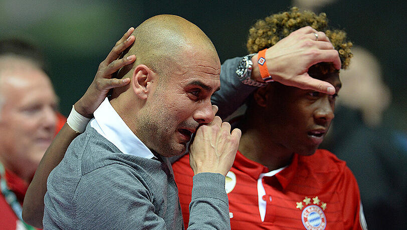 Pep Guardiola und David Alaba (rechts). Pep Guardiola und David Alaba (rechts).