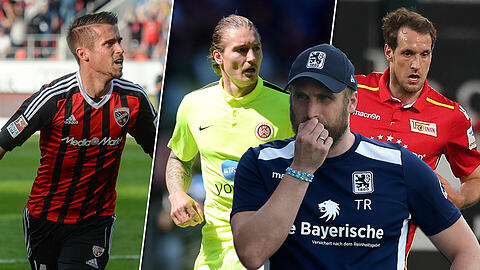 Bald Neu-Löwen? Stefan Lex, Manuel Schäffler, Stephan Fürstner (v.li.), Wunschspieler von Daniel Bierofka (vorne).